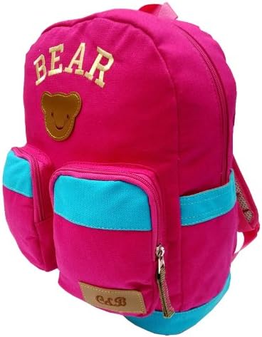 Icon Cute Kids Backpacks for School Canvas Back Pack (Hot Pink)