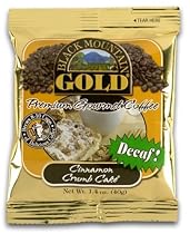 Black Mountian Gold Premium Gourmet Coffee Cinnamon Crumb Cake Decaf 1.4-Ounce Ground Convenience Pack, 1.4-Ounce Bags (Pack of 30)