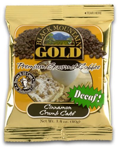 Black Mountian Gold Premium Gourmet Coffee Cinnamon Crumb Cake Decaf 1.4-Ounce Ground Convenience Pack, 1.4-Ounce Bags (Pack of 30)