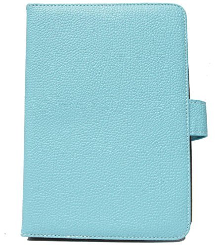 ECellStreet 360Â° Degree Rotating 7 Inch Flip Cover Diary Folio Case With Stand For Vox v102 - Aqua Blue