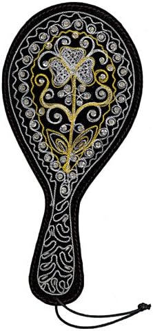 Jeweled Leather Paddle - Silver