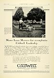 1929 Ad Coldwell L Twin Power Push Lawn Mower Landscaping Maintenance Tools - Original Print Ad