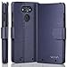 Motorola DROID Turbo Wallet Case - VENA® [vSuit] Slim Fit Leather Case with Stand and Card Slots for Motorola DROID Turbo (Not Compatible with Metallized Glass Fiber Version) (Oxford Blue)