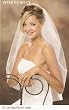 1 Layer Waist Length Wedding Veil w/ Cut Edge
