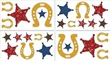 Wild West Cowboy Western Baby and Kids Wall Decal Stickers - Set of 4 Sheets