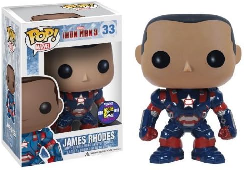 SDCC 2013 Funko Pop Iron Man 3 Iron Patriot Unmasked James Rhodes Figure by IRON MAN 3