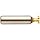 Niagara Cutter B555 Straight Tooth Shank Type Keyseat Cutter, High Speed Steel, TiN Coated, Round Shank, 1/2" Cutter Diameter, 10 Tooth, 3/32" Width