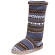 MUK LUKS Crazy Fairisle Knit Toggle Bootie