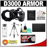 MADE Rubberized Camera Armor Case (Black) for Nikon D3000 Digital SLR Camer ....