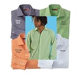 Men's NYNE CoolMax® Long - sleeve Striped Dress Shirt