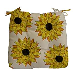 Amazon.com : E By Design OSCFN343IV4 Sunflower Power Floral Print