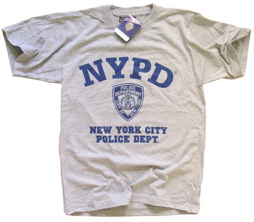 NYPD T-SHIRT New York Police Department Athletic Tee, Gray