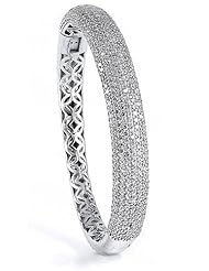 Sterling Silver & Cz Bangle