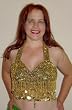 Gold Halter Bra Cover with Gold Beads, Sequins and Coins
