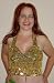 Gold Halter Bra Cover with Gold Beads, Sequins and Coins
