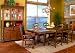7PC Beautiful Dining Set w/Solid Hardwood In Dark Brown Finish.