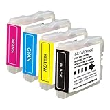4-Pack Brother LC-51 Compatible Inkjet Combo for Brother DCP-130C/ MFC-240C/ FAX-2480C Printers (One each: LC51BK/ LC51C/ LC51M/ LC51Y)