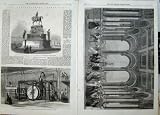 1862 EXHIBITION GARDEN BUILDING MACHINERY ALBERT STATUE