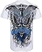 Sakkas Flying Eagle Metallic Silver Embossed Cotton Mens Fashion T-Shirt