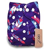 iZiv新生児1厚いおむつ付きオーガニック幼児防水/調整/再利用可能/洗えるポケット布おむつのフィット赤ちゃん0.5-3歳(インディアン)