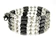 Glass Beads Magnetic Wrap Bracelet/Necklace/Anklet Lariat - Clear
