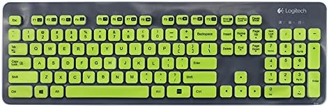 CaseBuy Anti Dust Waterproof Silicone Gel Keypad Keyboard Cover Protector Skin for Logitech K310 MK310 Keyboard US Version (Semi-Green)