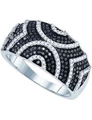 0.60CT BLACK DIAMOND MICRO-PAVE RING