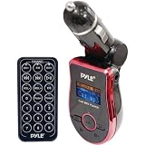 Pyle PMP3R2 Mobile SD/USB/MP3 Compatible Player with Built-In FM Transmitter (Red)