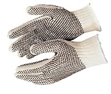 PVC Dot String Knit Gloves Style: 1-Sided Dots, Price for 12 Pairs (9650LM)