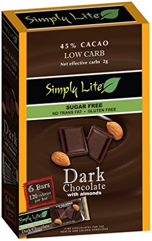 Simply Lite Single Serving 25g Bars - 6ea x 6ct Box (36 x 25g Bars) (Almond)