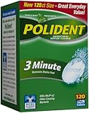 Polident 3-Minute Antibacterial Denture Cleanser - Mint - 120 ct