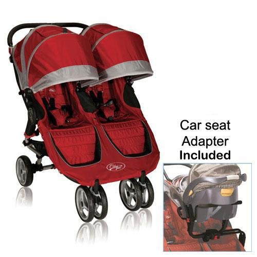 Baby Jogger 12236 City Mini Double Stroller in CrimsonGray with New