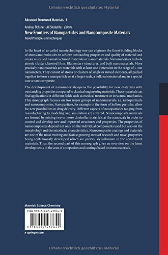 New Frontiers of Nanoparticles and Nanocomposite Materials: Novel Principles and Techniques (Advanced Structured Materials)の表紙