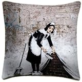 We Love Cushions Maid Banksy Inspired Cushions