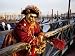 Portrait of a Person Dressed in Carnival Mask and Costume, Venice Carnival, Venice, Veneto, Italy Photographic Poster Print by Lee Frost, 40x30