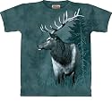 Elk in Field T-Shirt by The Mountain 100% Cotton short sleeve Deer Shirt fits Kids, Teen & Adults