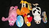 3 Pc Farm Set Slingshot Flingshot Flying Pig Chicken Cow with Sound