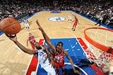 New Jersey Nets v Philadelphia 76ers: Thaddeus Young and Derrick Favors Sports Photographic Poster Print by Jesse D. Garrabrant, 12x18