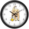 Labrador Retriever (Yellow) Puppy Dog Wall Clock by WatchBuddy Timepieces (White Frame)
