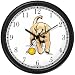 Labrador Retriever (Yellow) Puppy Dog Wall Clock by WatchBuddy Timepieces (Black Frame)