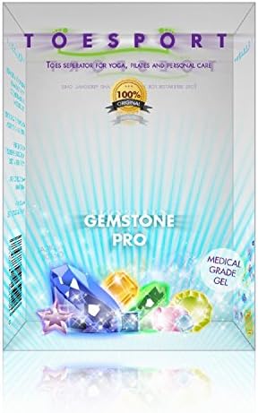 Toesport New Yoga Crystalline Pilates Foots Relaxing Silicon Gel Toes Separators Instant Therapeutic Relief Toes Stretcher for Healthy Feet Gemstone Pro Edition Stretches &amp; Relaxes Your Toes Today.
