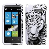 HTC Arrive Snow Leopard Phone Protector Cover with Pry Faceplate Opening Removal Tool and Anti Noise Shield Bag