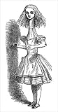 Alice with stretched neck poster
