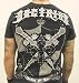Doctrine Legends of Rock Patent Leather Fleur De Lis Metal Studs Rock Royalty Shirt Medium - XXL