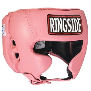 Ringside Competition Boxing Headgear with Cheeks (Pink, X-Large)