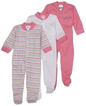 Gerber Snap Front Sleep 'N Play, 3 Pack, Girls, Newborn
From Gerber
