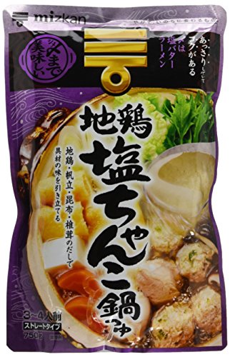 ミツカン 〆まで美味しい地鶏塩ちゃんこ鍋つゆ ストレート 750g×3個