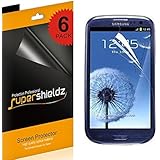 [6-Pack] SUPERSHIELDZ- Samsung Galaxy S3 High Definition Clear Screen Protector Shield + Lifetime Replacements Warranty (AT&T, Verizon, Sprint, T-mobile, All Carriers) [6 Pack]- Retail Packaging