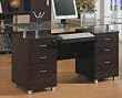 Desk With Glass By Coaster Furniture