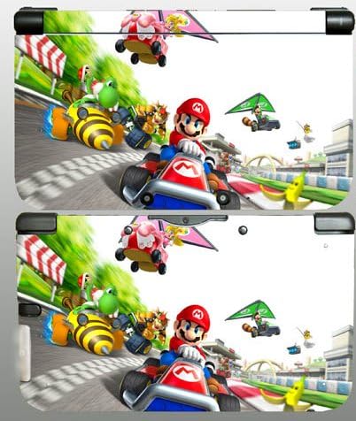 Super Mario Kart 3DS XL Vinyl Skin Decal Sticker for 3DS XL
